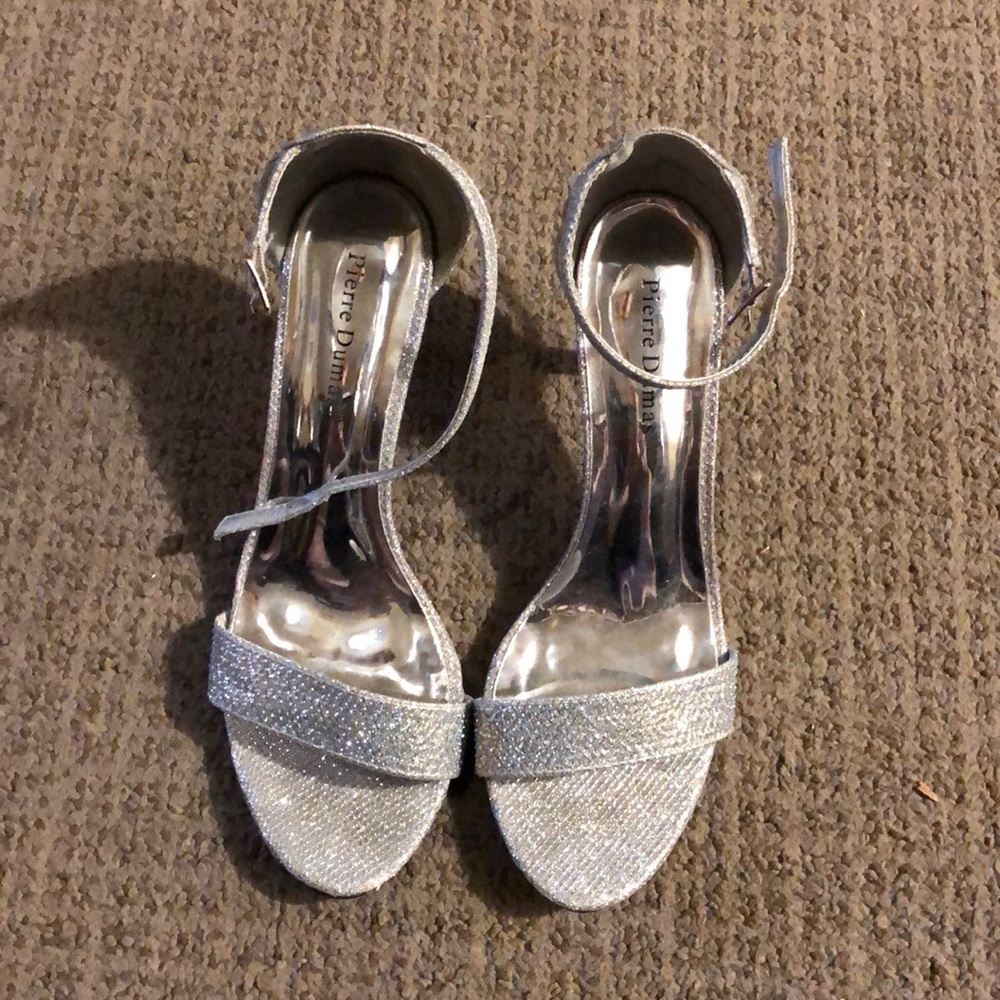 Silver high heels